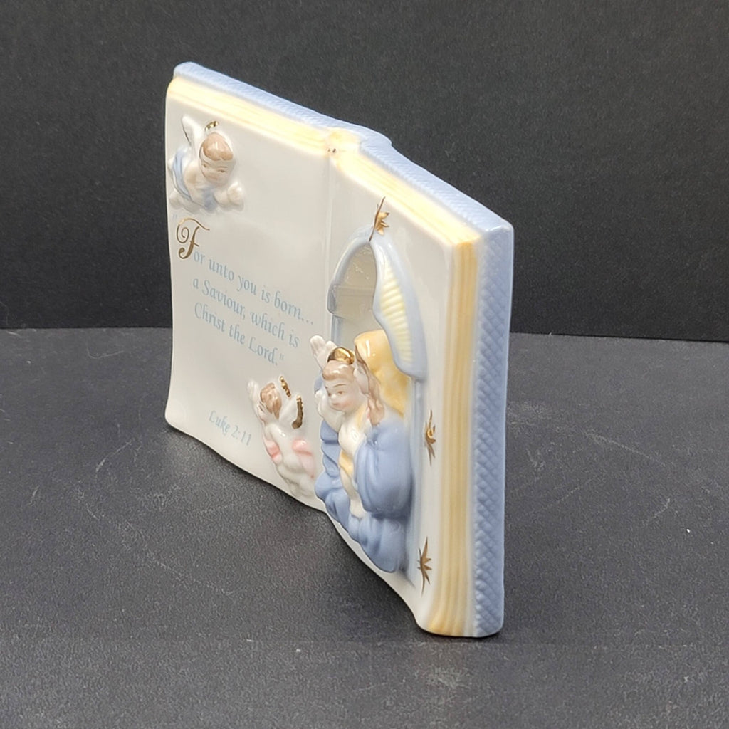 Vintage Avon Inspirational Ceramic Plaque Madonna Child Christmas