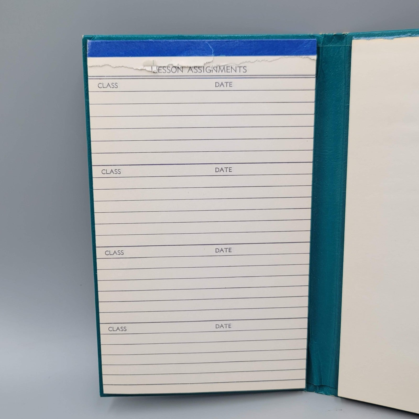 Vintage Blue School Lesson Assignments And Notepad 1935 TEACHER GIFT