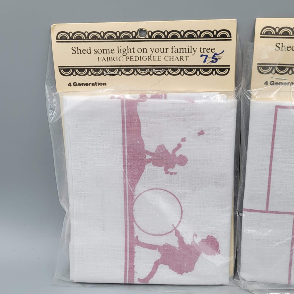 Vintage Fabric Pedigree Chart 4th Generation You Fill In Banyup Products 2 Lot