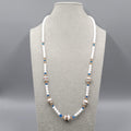Vintage White Glass Art Bead Necklace Estate Costume Jewelry