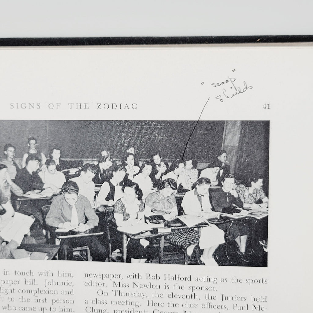VINTAGE 1937 SOUTH HIGH SCHOOL YEARBOOK SIGNS OF THE ZODIAC