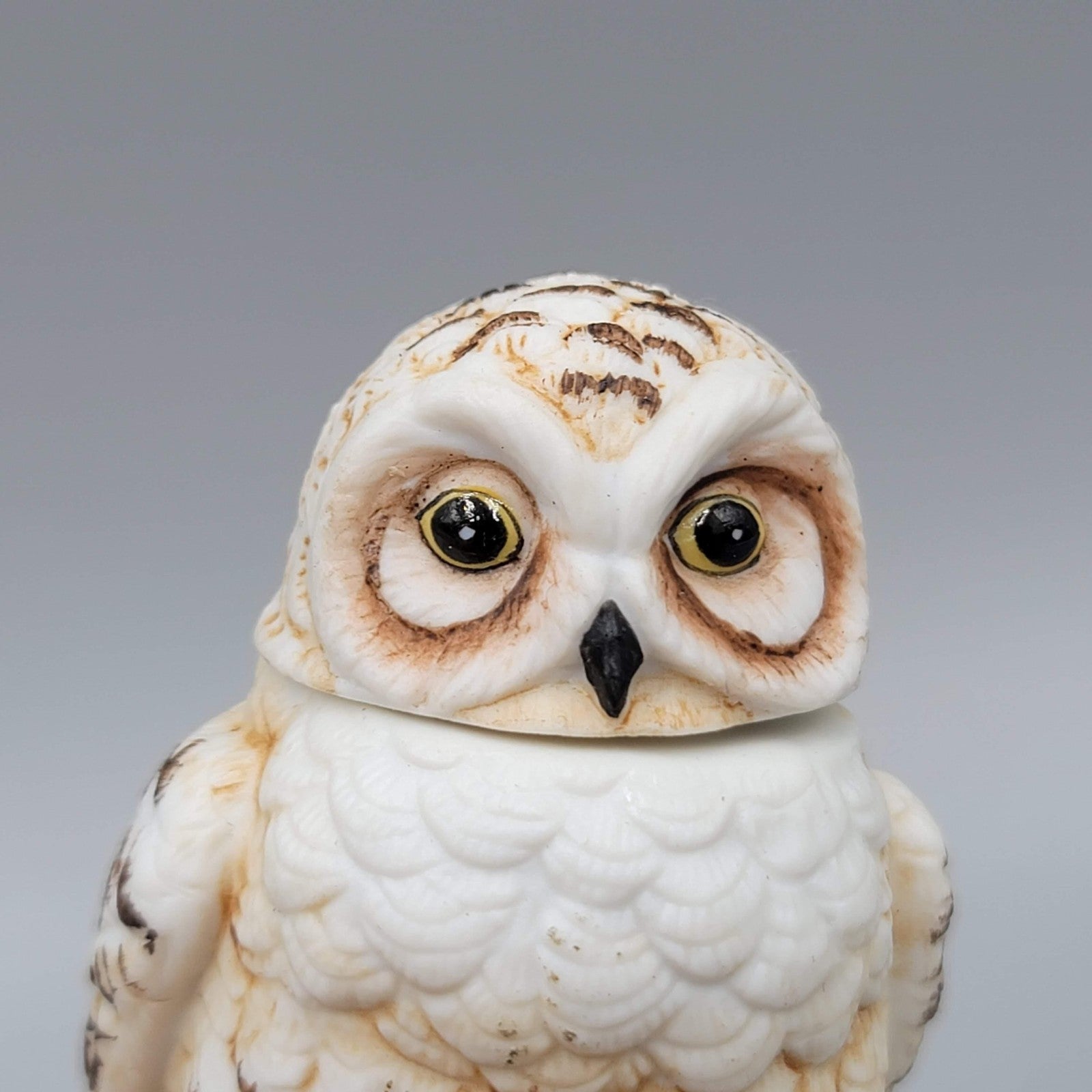 Vintage Ceramic Owl Decanter Bottle Figurine Ski Country 4 in Miniature Empty
