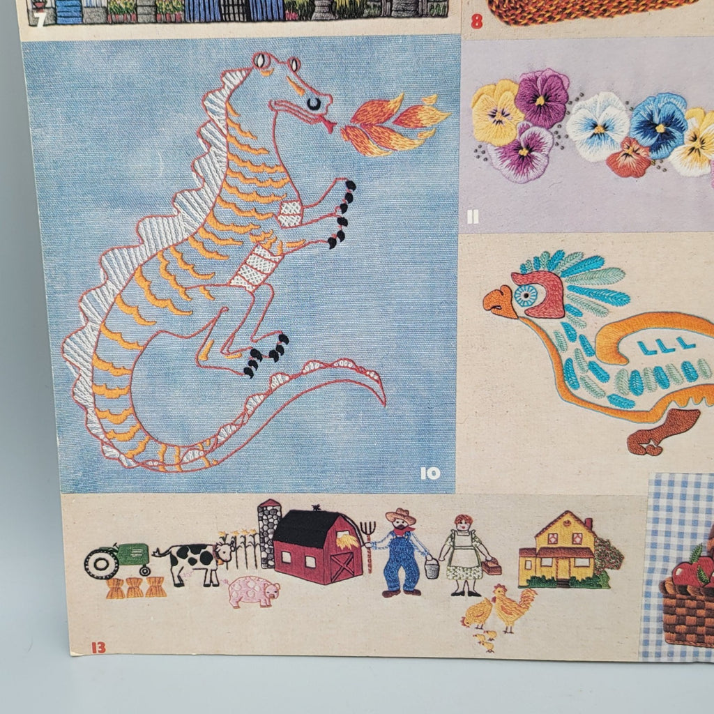 Vintage Leisure Arts EMBROIDERY TRANSFERS VOLUME TWO Leaflet #48 Unused