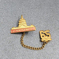 Vintage Gold tone Metal Washington DC 1965 Tie Lapel Pin