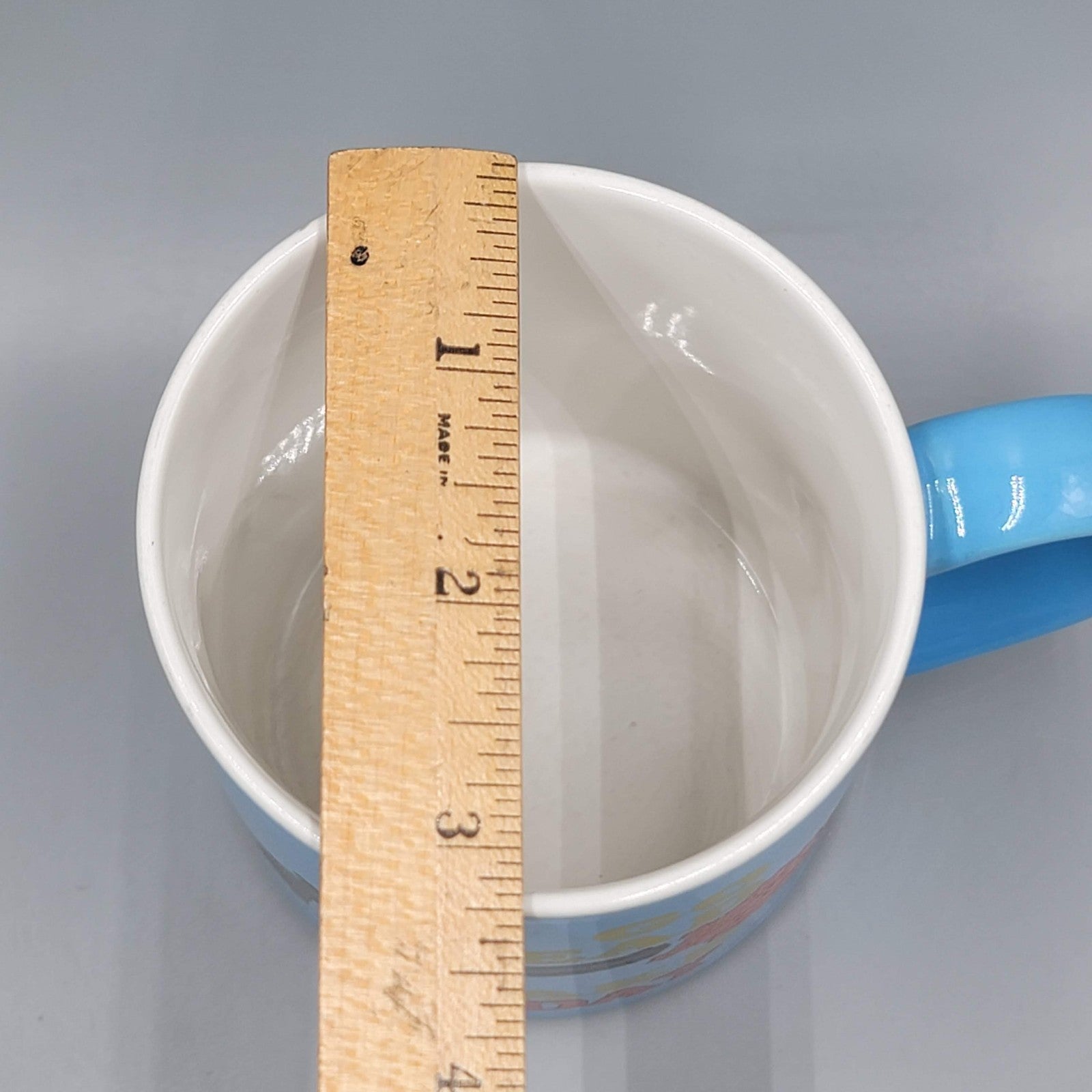 Go Ahead Make My Day Coffee Mug Blue Flowers Funny