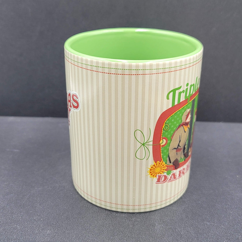 A Christmas Story Ceramic Coffee Mug Triple Dog Dare You Flagpole Scene Green