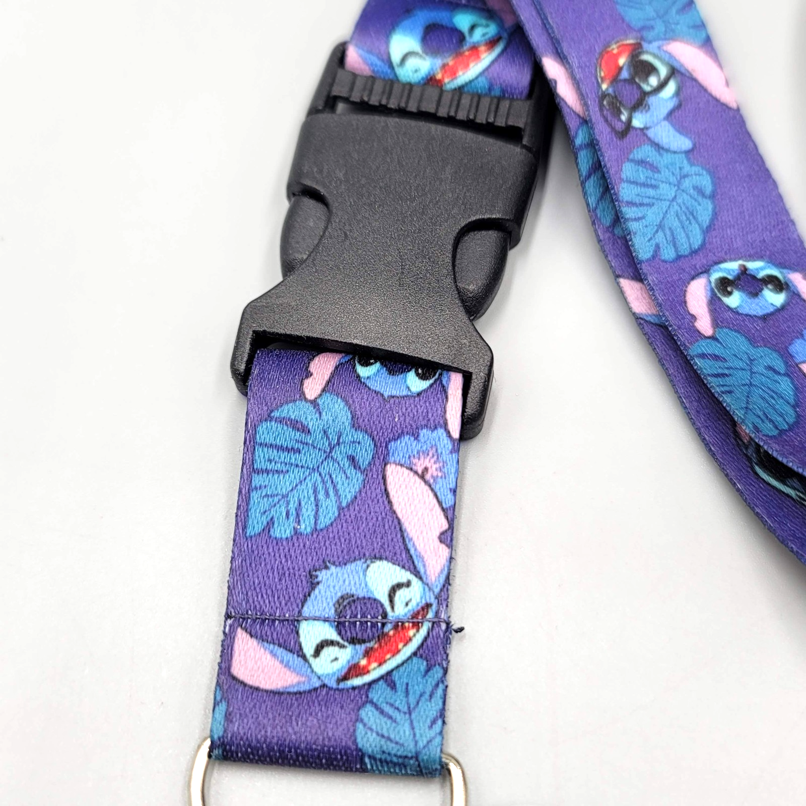 Disney Stitch Lanyard Purple 32 Inch Keychain ID Badge Holder
